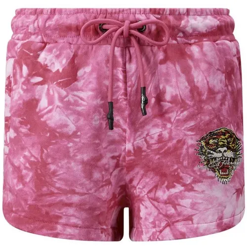 Kurze Hose , Damen, Größe: L - Ed Hardy - Modalova