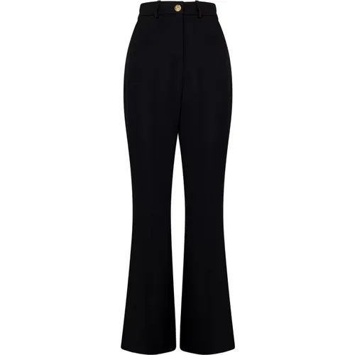 Wool High Waist Flared Pants , female, Sizes: M - Balmain - Modalova