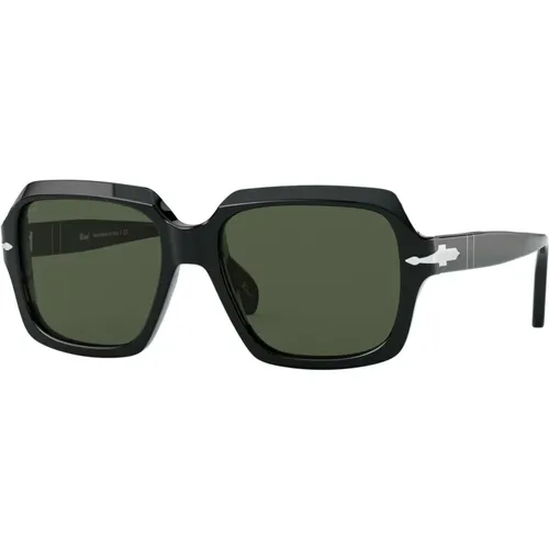 Schwarz/Grau Grüne Sonnenbrille - Persol - Modalova