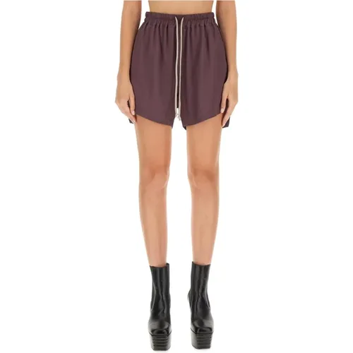 Silk Blend Acetate Shorts Made in Italy , female, Sizes: S, 2XS - Rick Owens - Modalova