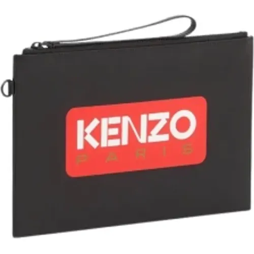 Embossed Leather Logo Pouch , female, Sizes: ONE SIZE - Kenzo - Modalova