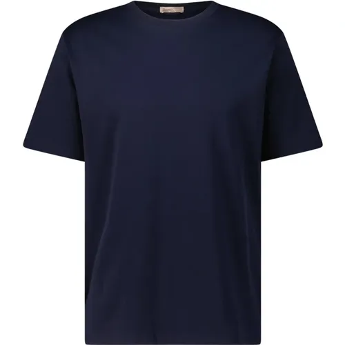 Baumwoll T-Shirt Klassischer Stil , Herren, Größe: XL - Herno - Modalova