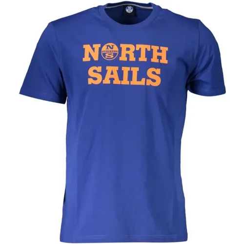 Cotton T-Shirt with Signature Print , male, Sizes: L, XL, S, 2XL, M - North Sails - Modalova