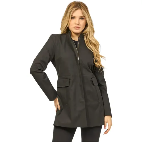 Long Zip-Up Coat , female, Sizes: 2XL, S - YES ZEE - Modalova