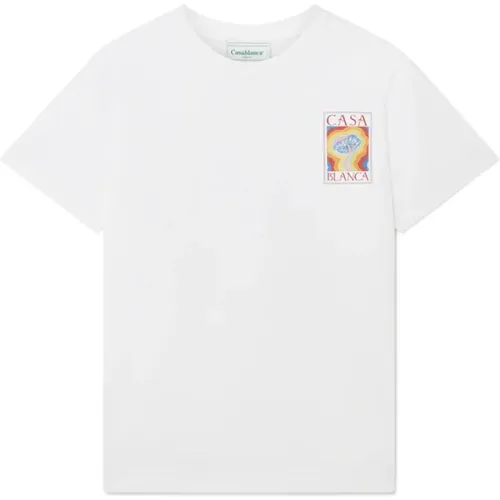 Weißes Mind ibrations Jersey T-Shirt , Herren, Größe: M - Casablanca - Modalova