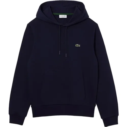 Organische Gebürstete Baumwoll-Hoodie , Herren, Größe: XL - Lacoste - Modalova