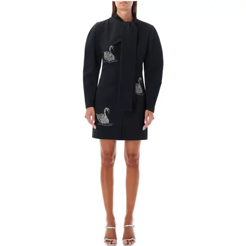 Swan Mini Dress Aw24 , female, Sizes: S - Msgm - Modalova