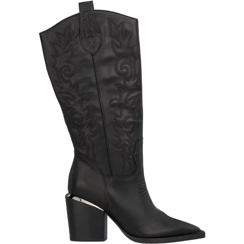 Embroidered heeled cowboy boot , female, Sizes: 4 UK, 9 UK, 3 UK, 5 UK, 6 UK, 7 UK - Alma en Pena - Modalova