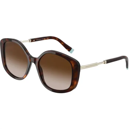 Sonnenbrille,Schwarze/Graue Sonnenbrille TF 4192,Schwarz/Blau Getönte Sonnenbrille - Tiffany - Modalova