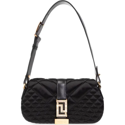 ‘Greca Goddess Mini’ satin shoulder bag , female, Sizes: ONE SIZE - Versace - Modalova