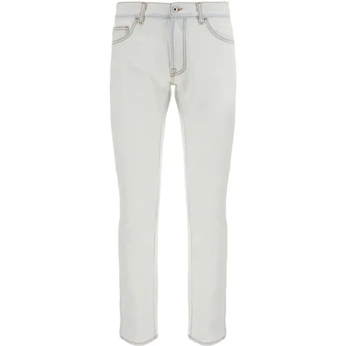 Slim-Fit Baumwoll-Denim Jeans mit Besticktem Detail , Herren, Größe: W30 - Marcelo Burlon - Modalova