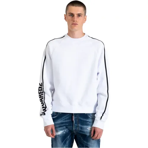 Baumwoll-Sweatshirt , Herren, Größe: L - Dsquared2 - Modalova