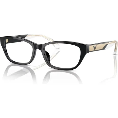 Schwarze Brillengestelle Ea3238U , unisex, Größe: 52 MM - Emporio Armani - Modalova