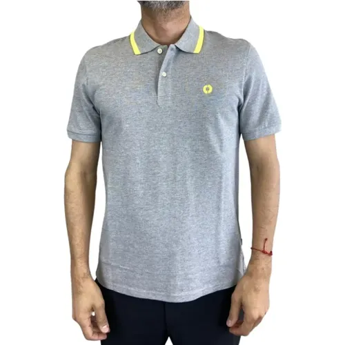 Kurzarm Polo Shirt in Grau , Herren, Größe: XL - Ecoalf - Modalova