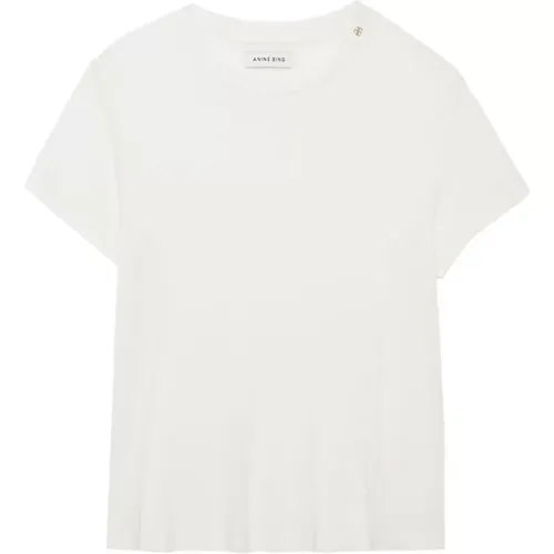 Off- Modal/Cashmere Blend T-Shirt , Damen, Größe: L - Anine Bing - Modalova