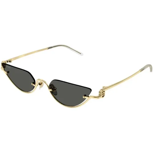 Gold Grey Sunglasses Gg1603S , female, Sizes: 53 MM - Gucci - Modalova