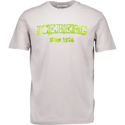 Hellgraues T-Shirt Modell , Herren, Größe: S - Iceberg - Modalova