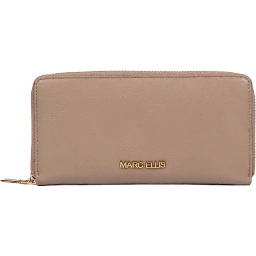 Leather Wallet with Zip Closure , female, Sizes: ONE SIZE - Marc Ellis - Modalova