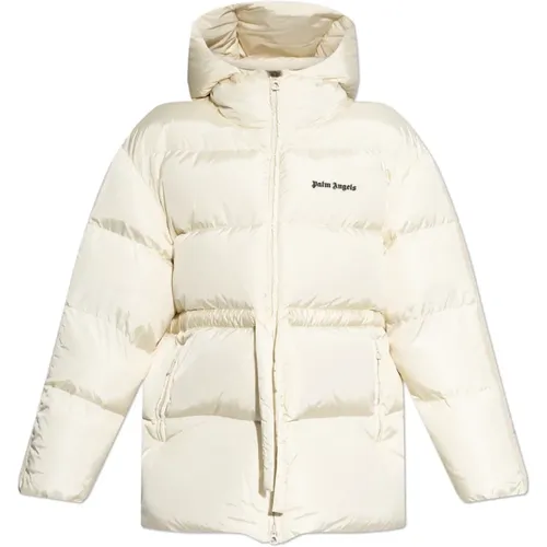 Puffer Jacket with Logo , female, Sizes: L, M - Palm Angels - Modalova