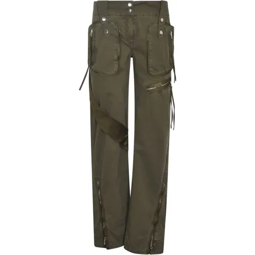 Womens Clothing Trousers Military Ss24 , female, Sizes: S, 2XS, M, XS - Blumarine - Modalova