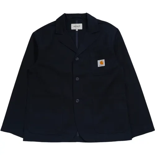 Cotton Navy Jacket , male, Sizes: M, L, XL, S - Carhartt WIP - Modalova
