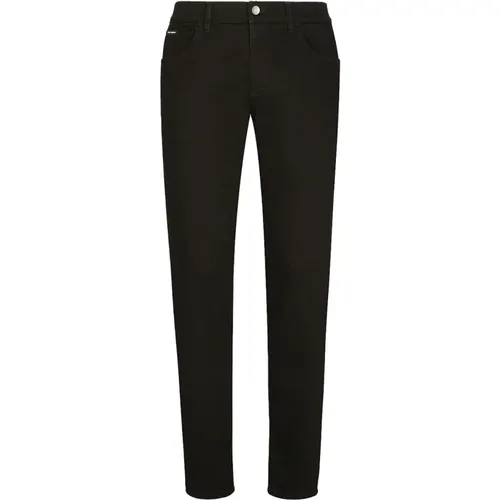 Slim Fit Denim Jeans , Herren, Größe: XL - Dolce & Gabbana - Modalova