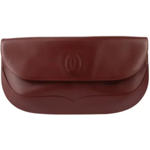 Pre-owned Leather clutches , female, Sizes: ONE SIZE - Cartier Vintage - Modalova