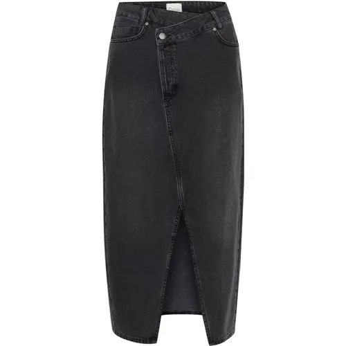 Cool Denim Asymmetric Skirt , female, Sizes: L, 2XL, XS, S, XL, M - My Essential Wardrobe - Modalova