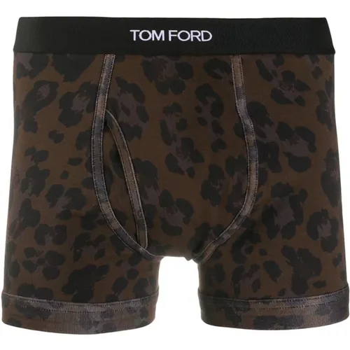 Leopard Print Boxer Underwear , male, Sizes: S - Tom Ford - Modalova