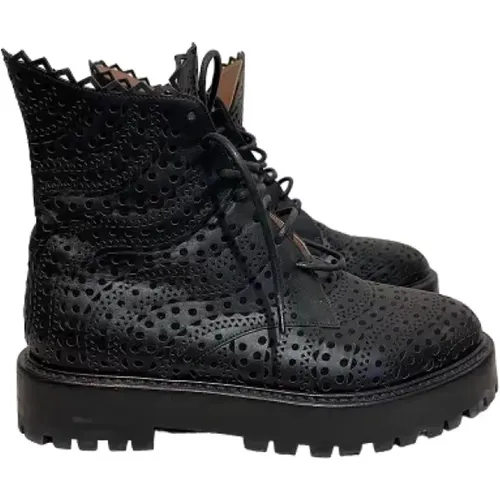 Pre-owned Leather boots , female, Sizes: 5 1/2 UK - Alaïa Pre-owned - Modalova