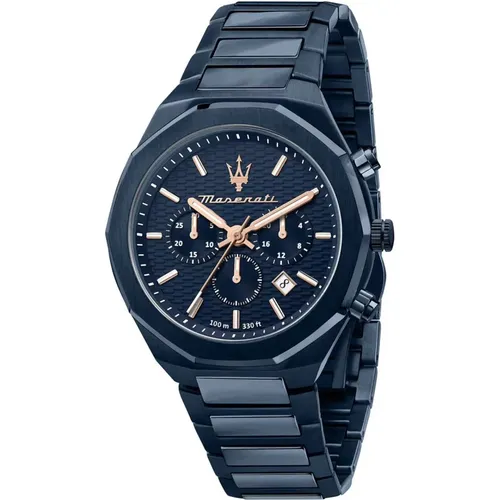 Steel Quartz Men's Watch , male, Sizes: ONE SIZE - Maserati - Modalova