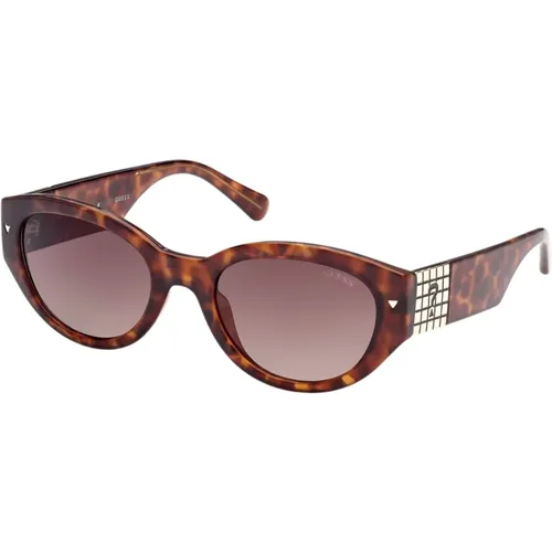 Blonde Havana Sunglasses , unisex, Sizes: 55 MM - Guess - Modalova