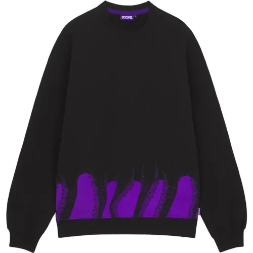 Herren Crewneck Sweatshirt , Herren, Größe: L - Octopus - Modalova