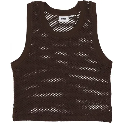 Mesh Tank Top Hudson Streetwear , Damen, Größe: S - Obey - Modalova