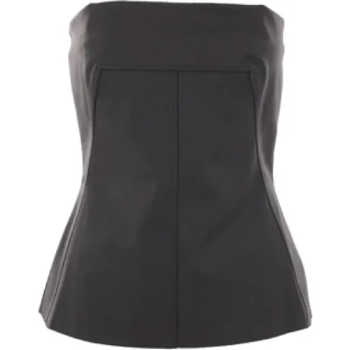 Schwarzes Denim-Bustier-Top - Rick Owens - Modalova