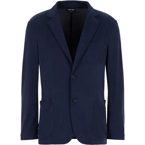 Eleganter Blauer Blazer - Giorgio Armani - Modalova