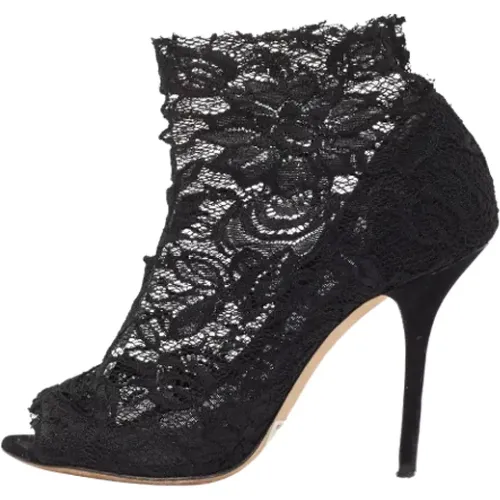 Pre-owned Lace boots , female, Sizes: 4 UK - Dolce & Gabbana Pre-owned - Modalova