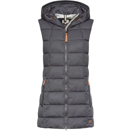 Hooded Long Vest , female, Sizes: L, XL, 2XL, 4XL, 3XL - camel active - Modalova