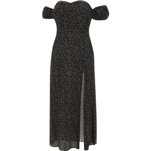 Black Floral Dress , female, Sizes: S, XS, M, XL, L - Mar De Margaritas - Modalova