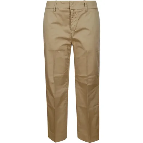 Schmale Chino Hose Leichter Baumwoll-Gabardine , Damen, Größe: W25 - Dondup - Modalova