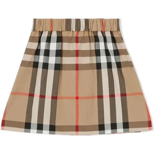 Plissé Check Skirt , female, Sizes: XS - Burberry - Modalova