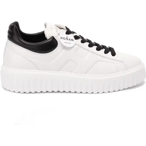 Leather Sneakers with H Stripes , male, Sizes: 6 1/2 UK - Hogan - Modalova