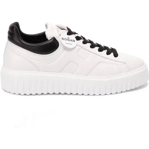 Leather Sneakers with H Stripes , male, Sizes: 6 UK, 6 1/2 UK, 9 1/2 UK, 8 1/2 UK, 7 1/2 UK, 5 UK, 9 UK, 7 UK - Hogan - Modalova