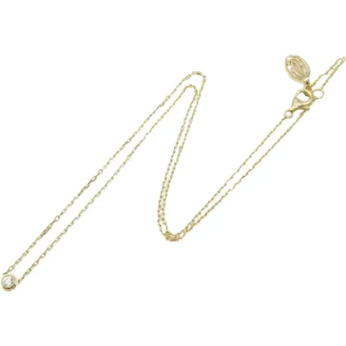 Pre-owned Gold necklaces , female, Sizes: ONE SIZE - Cartier Vintage - Modalova