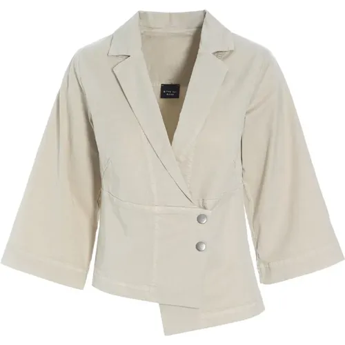 Asymmetrische Ivory Jacke Wabi Stil - Bitte Kai Rand - Modalova