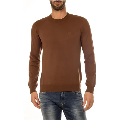 Gemütlicher Strickpullover , Herren, Größe: S - Armani Jeans - Modalova