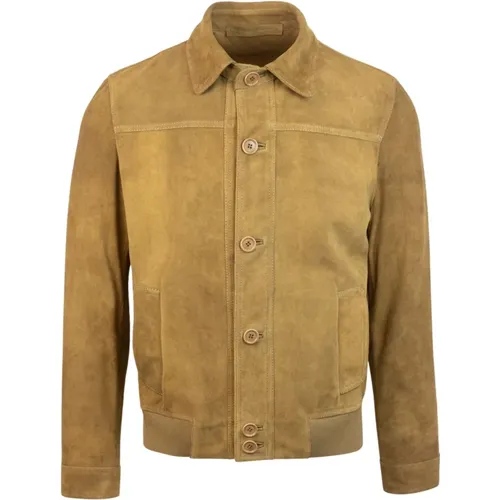Suede Leather Coat , male, Sizes: 3XL - Salvatore Santoro - Modalova