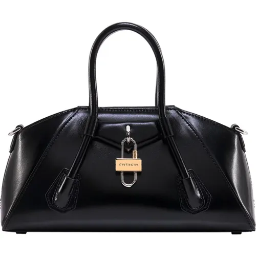 Schwarze Lederhandtasche mit Magnetverschluss,XS Xbody BAG - Givenchy - Modalova