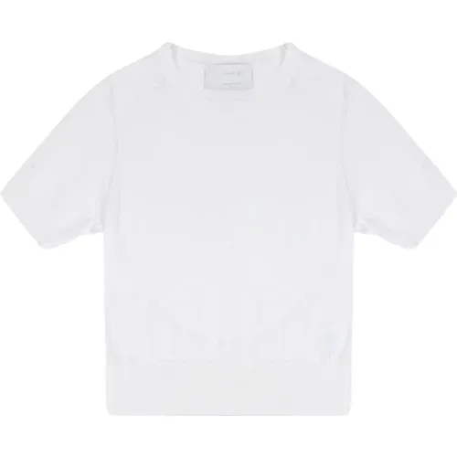 Cotton T-shirt with Round Neck , female, Sizes: M, L - Daniele Fiesoli - Modalova