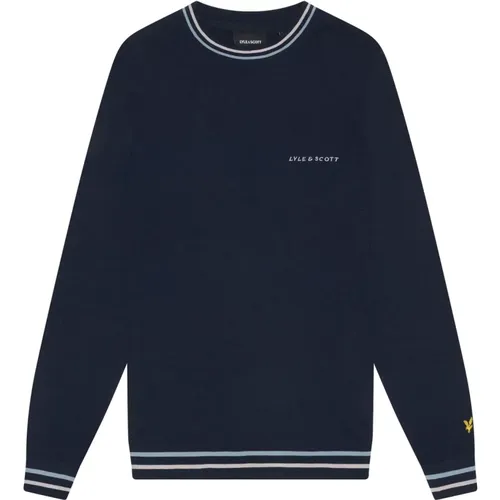 Bestickter Crew Neck Pullover , Herren, Größe: 2XL - Lyle & Scott - Modalova